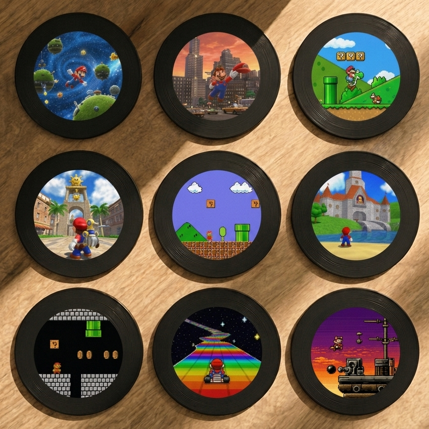 Mario Vinyl Frame